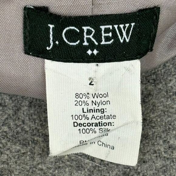 J.CREW Wool Blend Silk Trimmed Preppy Blazer Jacket in Gray SZ 2 - Picture 13 of 15